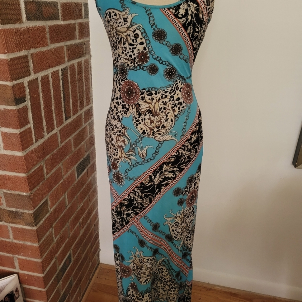 Bailey Blue Cheetah Print Dress